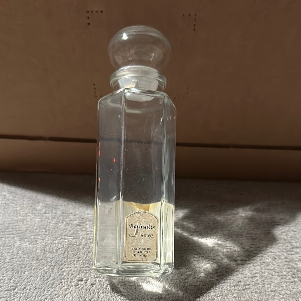 Bath Salts Clear Glass Bottle